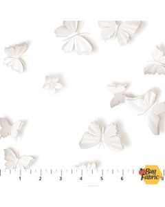 Paper White: Butterflies White -- Northcott Fabrics 24957-10