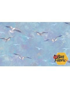 Safe Harbor: Seagulls Blue -- Northcott Fabrics 24962-44