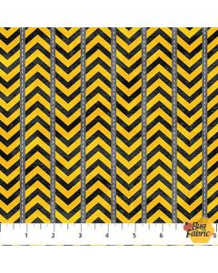 Build Your Own World: Yellow/Black Warning Stripe -- Northcott Fabrics 25259-52