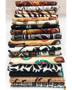 Kenya: Fat Quarter Bundle (17 FQ's) - Michael Miller Fabrics KenyaFQ