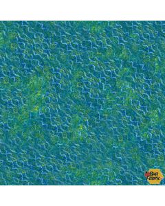 Mosaic Turtles: Squiggles Blue -- QT Fabrics 29090b