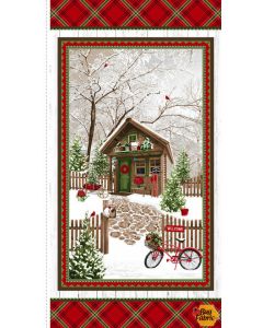 Holiday Happy Place: She Shed Panel (2/3 yard) -- Henry Glass Fabrics 299p-86