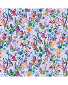 Fairytale Forest: Fairies Allover Lilac -- Henry Glass Fabrics 3012-55 lilac 