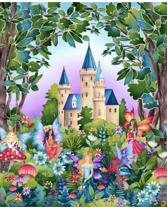 Fairytale Forest: Fairy Panel (1 yard) -- Henry Glass Fabrics 3021p-66 forest 