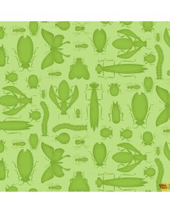 Bug Bug Bug: Monotone Bugs green - Henry Glass Fabrics 3256-66 green