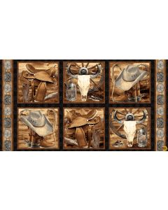 Cowboy Culture: Cowboy Blocks (2/3 yard panel) - Blank Quilting 3343-39 - presale May