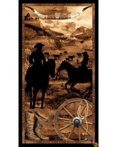 Cowboy Culture: Cowboy Panel (2/3 yard panel) - Blank Quilting 3344p-39 - presale May