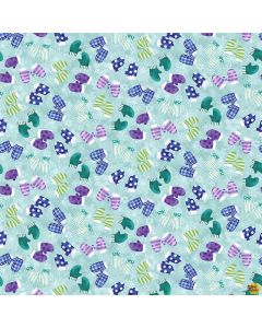 Flurry Friends: Mittens Aqua -- Henry Glass Fabrics 353-60 aqua - 2 yards remaining