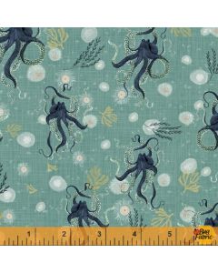 Whale Tales Essentials: Octopus Sea Green -- Windham Fabrics 52100d-3