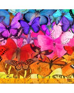 One of a Kind: Rainbow Butterflies -- Windham Fabrics 52854d
