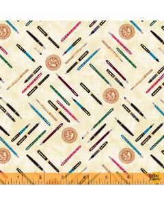 Well Read: Pen Collection Parchment -- Windham Fabrics 52869-4
