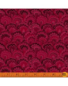 Well Read: Marble Paper Scarlet -- Windham Fabrics 52871-8