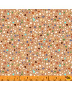 A is for Animals: Scribble Dots Tan -- Windham Fabrics 52978-8