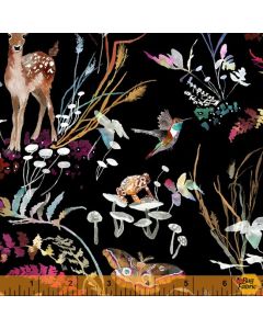 Deep Forest: Fawn Black -- Windham Fabrics 52990d-1