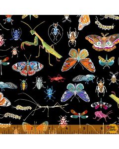 Deep Forest: Insects Black -- Windham Fabrics 52992d-1