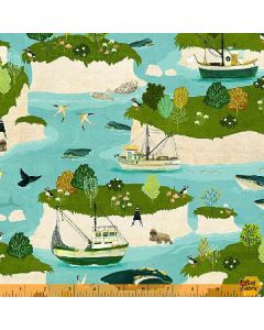 Land and Sea: Archipelago Clear Skies  - Windham Fabrics 53276d-1