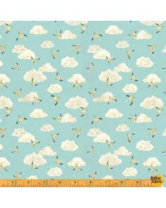 Land and Sea: Seabirds and Clouds Daylight  - Windham Fabrics 53279d-4