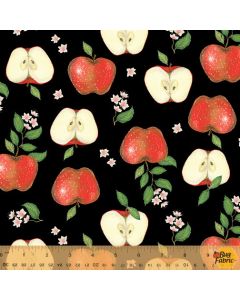 Just Fruit: Apples Black -- Windham Fabrics 53312-2