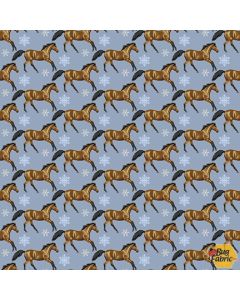Horse Whisperer: Set Horses -- Studio E Fabrics 5683-13