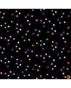 I'm Buggin' Out: Tossed Beetles Black -- Studio E 5762-99 - 1 yard 21" + FQ remaining