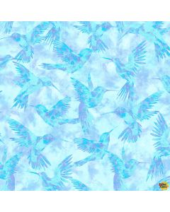 Hummingbird Heaven: Hummingbird Allover Sky Blue -- Studio E Fabrics 5771-17