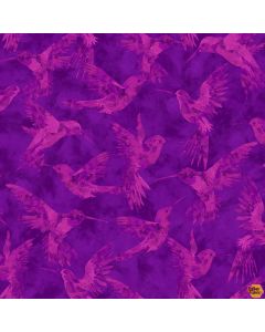 Hummingbird Heaven: Hummingbird Allover Purple -- Studio E Fabrics 5771-55