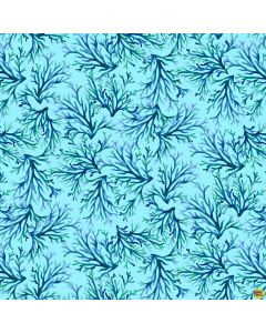 Deep Blue Sea: Coral Lt Blue -- Studio E Fabrics 5786-17 lt blue