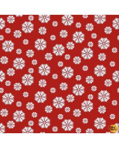 Alpine Ski: Snowflakes Red -- Studio E Fabrics 6385-88 red