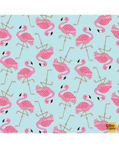 At the Zoo: Tossed Flamingo -- Studio E Fabrics 6603-72 multi