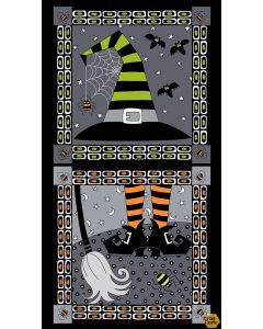 Hocus Pocus: Halloween Witch Panel Cauldron (2/3 yard)-- Andover Fabrics a-208-c