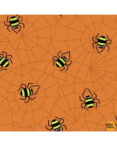 Hocus Pocus: Halloween Spider Web Pumpkin -- Andover Fabrics a-211-o