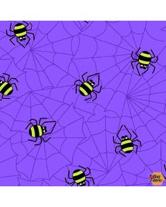 Hocus Pocus: Halloween Spider Web Purple -- Andover Fabrics a-211-p