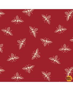 French Bee: Cranberry Bees -- Andover Fabrics a-9084-r2