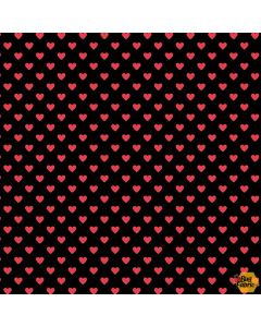 Hearts: Red/Black Hearts - Andover Fabrics A-9149-KR