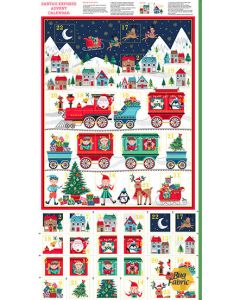 Santa Express: Advent Calendar (2/3 yard) -- Makower UK tp-2387-1