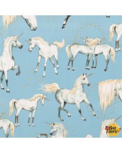 Nicole's Prints: Stars of the Unicorn Sky (Metallic)  - Alexander Henry 8676ar2