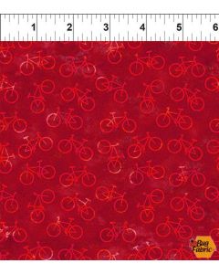 On The Go: Bikes Red - In The Beginning Fabric 8KFA-1 - presale May