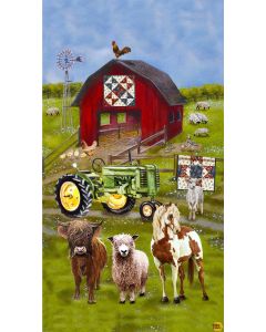 Down on the Farm: Barn Panel (2/3 yard) -- Henry Glass Fabrics 9666p-66