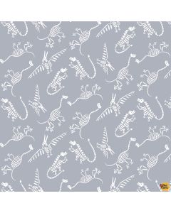 Dinosaur Kingdom: Fossils Gray -- Henry Glass Fabrics 9754-90