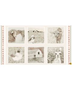 You Are Loved: Animal Farm 6 block Panel (2/3 yard) -- Henry Glass 9803-22