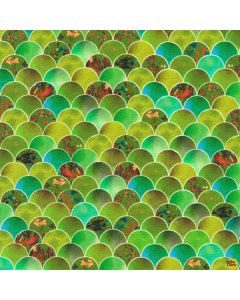 Oceanica: Fish Scales Olive - Robert Kaufman Fabrics aqsd-22411-49 olive