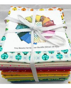 Tiny Beasts Tula Pink: Fat Quarter Glow Bundle (19 - fat quarters) -- Free Spirit Fabrics TinyBeastGlowFQ 