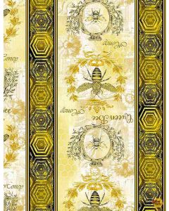 Queen Bee: Border Stripe -- Timeless Treasures Fabrics bee-cd1354 bee 