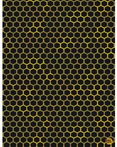 Queen Bee: Honeycomb Black -- Timeless Treasures Fabrics bee-cd1360 black 