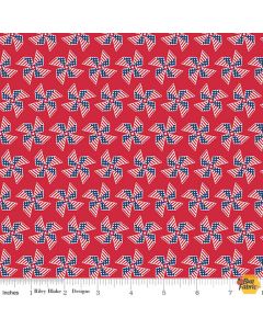 Land of Liberty: Pinwheels Red -- Riley Blake Designs c10565 red