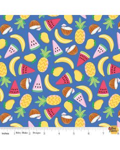 Rainbowfruit: Let's Get Coconuts Blue -- Riley Blake Designs c10891 blue