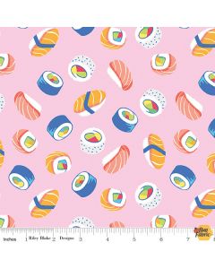Rainbowfruit: How We Roll Petal Pink Sushi -- Riley Blake Designs c10893 petal pink