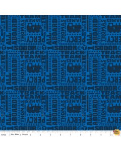 All Aboard with Thomas & Friends Text Navy -- Riley Blake Fabrics c11004-navy