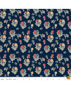 Love You S'more: Floral Navy -- Riley Blake Designs c12144-navy