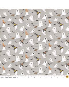 Monthly Placemats: Ghosts Gray Halloween -- Riley Blake Designs c12419-gray